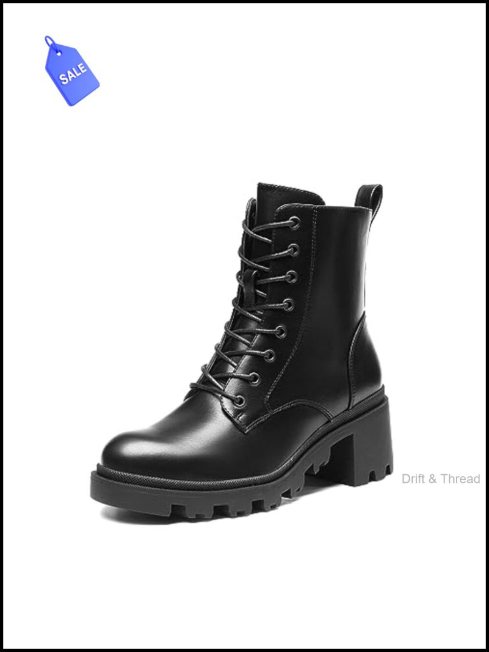 Women's Ankle Boots Lace Up Combat Booties PU Upper